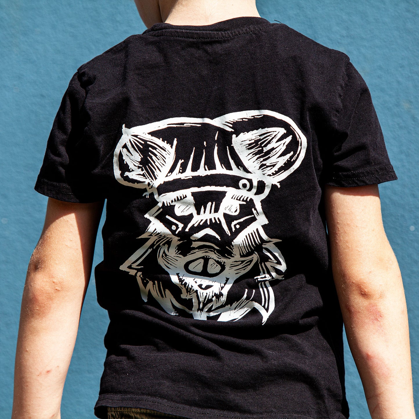 Holzschwein Kids-Shirt – Front- und Backprint